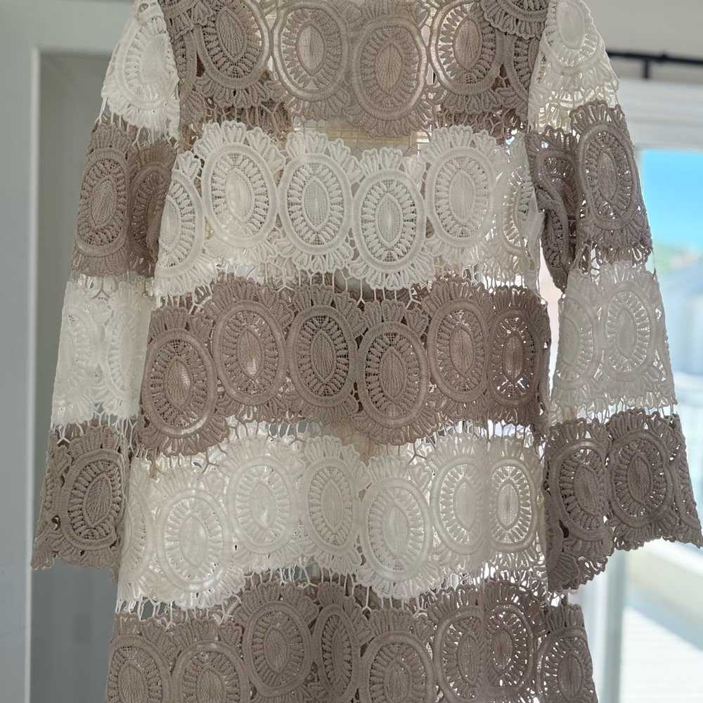 Elegant Lace Striped Top